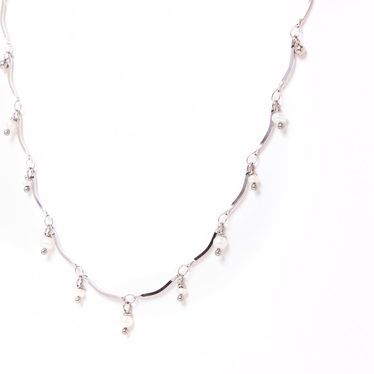 arch silver smaller pearl charms