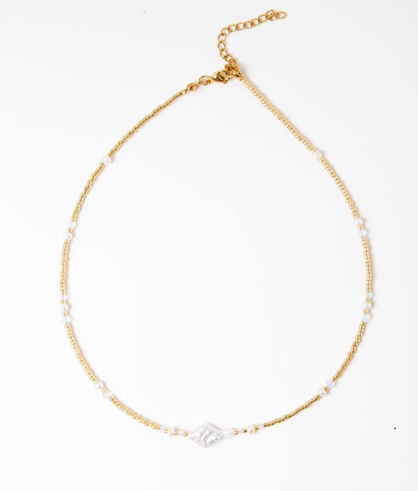 Hani Diamond Pearl Necklace